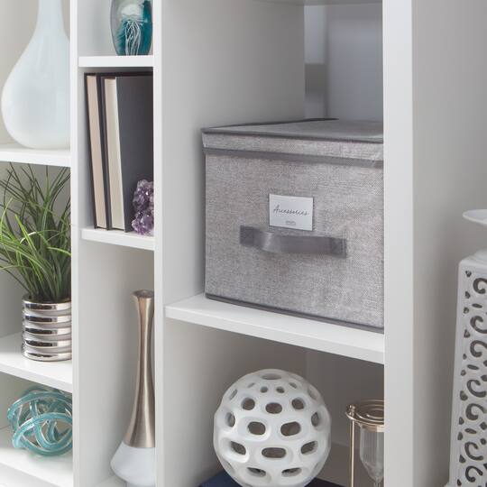 Simplify 12" Heather Gray Storage Box